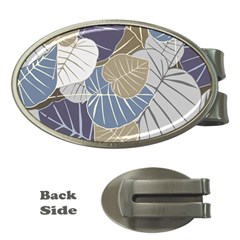 Ackground Leaves Desktop Money Clips (oval)  by Amaryn4rt