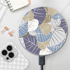 Ackground Leaves Desktop Wireless Fast Charger(white) by Amaryn4rt