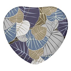 Ackground Leaves Desktop Heart Glass Fridge Magnet (4 Pack) by Amaryn4rt