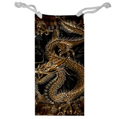 Dragon Pentagram Jewelry Bag by Amaryn4rt