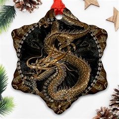 Dragon Pentagram Snowflake Ornament (two Sides)