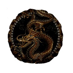 Dragon Pentagram Standard 15  Premium Round Cushions by Amaryn4rt