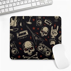 Grunge Seamless Pattern With Skulls Large Mousepad by Amaryn4rt