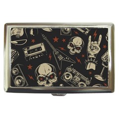 Grunge Seamless Pattern With Skulls Cigarette Money Case by Amaryn4rt