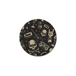 Grunge Seamless Pattern With Skulls Golf Ball Marker (10 pack) Front