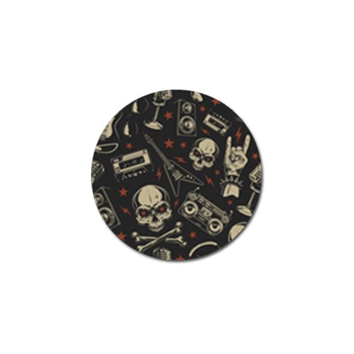 Grunge Seamless Pattern With Skulls Golf Ball Marker (10 pack)