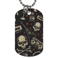 Grunge Seamless Pattern With Skulls Dog Tag (two Sides) by Amaryn4rt