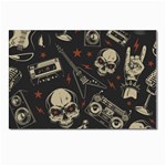 Grunge Seamless Pattern With Skulls Postcard 4 x 6  (Pkg of 10) Front