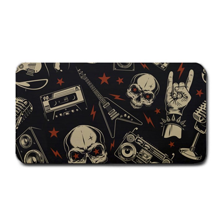 Grunge Seamless Pattern With Skulls Medium Bar Mat