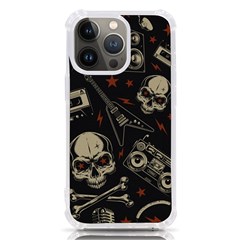 Grunge Seamless Pattern With Skulls Iphone 13 Pro Tpu Uv Print Case by Amaryn4rt