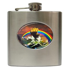 Rainbow Color Hip Flask (6 Oz) by uniart180623