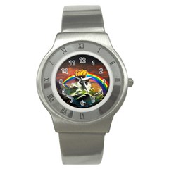 Rainbow Color Stainless Steel Watch by uniart180623