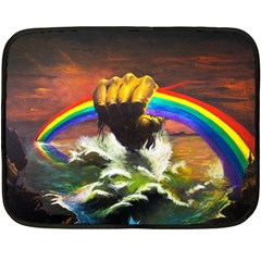 Rainbow Color Two Sides Fleece Blanket (mini) by uniart180623