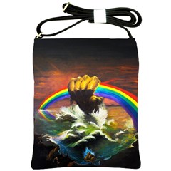 Rainbow Color Shoulder Sling Bag by uniart180623