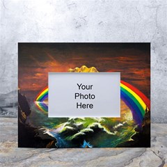 Rainbow Color White Tabletop Photo Frame 4 x6  by uniart180623