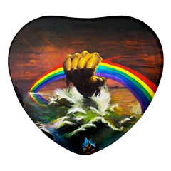 Rainbow Color Heart Glass Fridge Magnet (4 Pack) by uniart180623