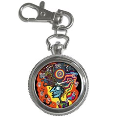 Hippie Rainbow Psychedelic Colorful Key Chain Watches by uniart180623