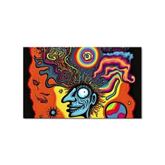 Hippie Rainbow Psychedelic Colorful Sticker (rectangular) by uniart180623