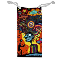 Hippie Rainbow Psychedelic Colorful Jewelry Bag