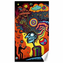 Hippie Rainbow Psychedelic Colorful Canvas 40  X 72  by uniart180623