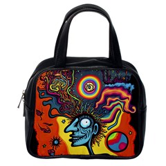 Hippie Rainbow Psychedelic Colorful Classic Handbag (one Side) by uniart180623