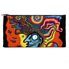 Hippie Rainbow Psychedelic Colorful Pencil Case by uniart180623