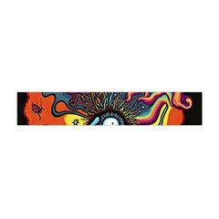 Hippie Rainbow Psychedelic Colorful Premium Plush Fleece Scarf (mini) by uniart180623