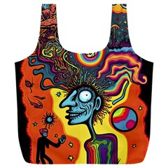 Hippie Rainbow Psychedelic Colorful Full Print Recycle Bag (xxxl) by uniart180623