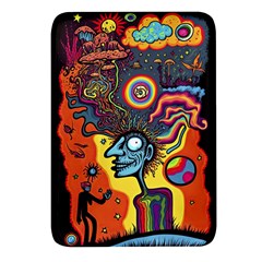 Hippie Rainbow Psychedelic Colorful Rectangular Glass Fridge Magnet (4 Pack) by uniart180623