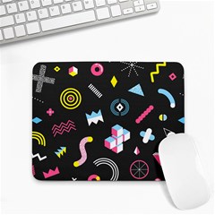 Memphis Design Seamless Pattern Small Mousepad by uniart180623