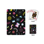 Memphis Design Seamless Pattern Playing Cards Single Design (Mini) Back