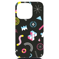 Memphis Design Seamless Pattern Iphone 14 Pro Black Uv Print Case