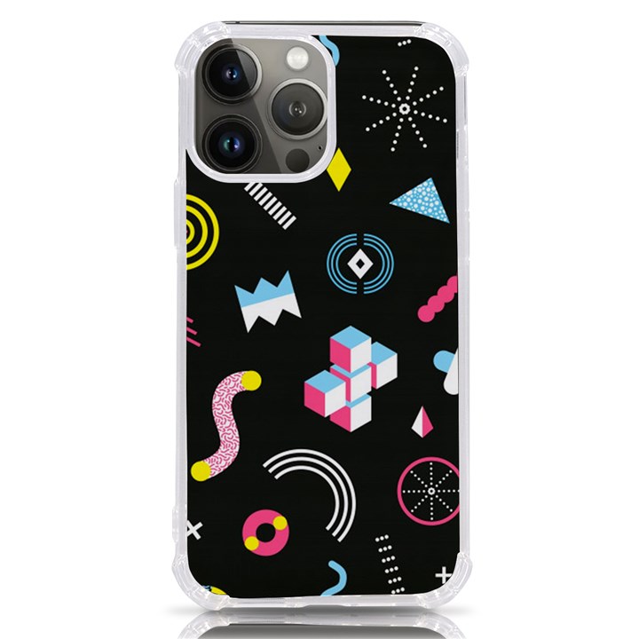 Memphis Design Seamless Pattern iPhone 13 Pro Max TPU UV Print Case