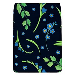 Abstract Wild Flowers Dark Blue Background Blue Flower Blossom Flat Retro Seamless Pattern Daisy Removable Flap Cover (l) by uniart180623