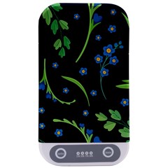 Abstract Wild Flowers Dark Blue Background Blue Flower Blossom Flat Retro Seamless Pattern Daisy Sterilizers by uniart180623