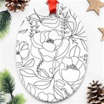 Contemporary-nature-seamless-pattern Ornament (Oval) Front