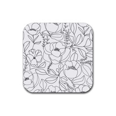 Contemporary-nature-seamless-pattern Rubber Coaster (square) by uniart180623