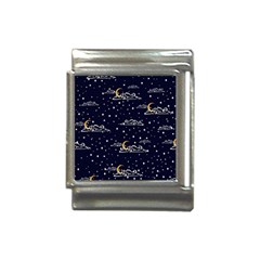 Hand-drawn-scratch-style-night-sky-with-moon-cloud-space-among-stars-seamless-pattern-vector-design- Italian Charm (13mm)