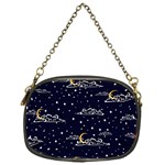 Hand-drawn-scratch-style-night-sky-with-moon-cloud-space-among-stars-seamless-pattern-vector-design- Chain Purse (One Side) Front