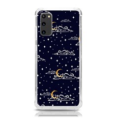 Hand-drawn-scratch-style-night-sky-with-moon-cloud-space-among-stars-seamless-pattern-vector-design- Samsung Galaxy S20 6 2 Inch Tpu Uv Case by uniart180623