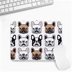 Dog-french-bulldog-seamless-pattern-face-head Small Mousepad Front