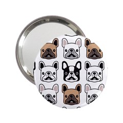 Dog-french-bulldog-seamless-pattern-face-head 2 25  Handbag Mirrors by uniart180623