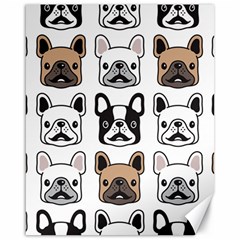 Dog-french-bulldog-seamless-pattern-face-head Canvas 16  X 20  by uniart180623