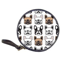 Dog-french-bulldog-seamless-pattern-face-head Classic 20-cd Wallets by uniart180623