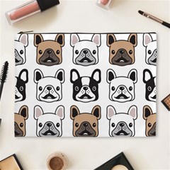 Dog-french-bulldog-seamless-pattern-face-head Cosmetic Bag (xl) by uniart180623