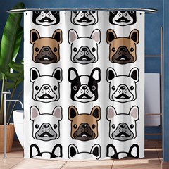 Dog-french-bulldog-seamless-pattern-face-head Shower Curtain 60  X 72  (medium)  by uniart180623