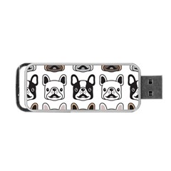 Dog-french-bulldog-seamless-pattern-face-head Portable Usb Flash (one Side) by uniart180623