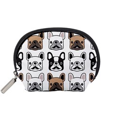 Dog-french-bulldog-seamless-pattern-face-head Accessory Pouch (small) by uniart180623