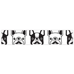 Dog-french-bulldog-seamless-pattern-face-head Small Premium Plush Fleece Scarf