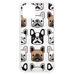 Dog-french-bulldog-seamless-pattern-face-head Iphone 12/12 Pro Tpu Uv Print Case by uniart180623